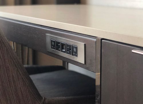 Mormax Outlet Strip With Trim Plate In Desk