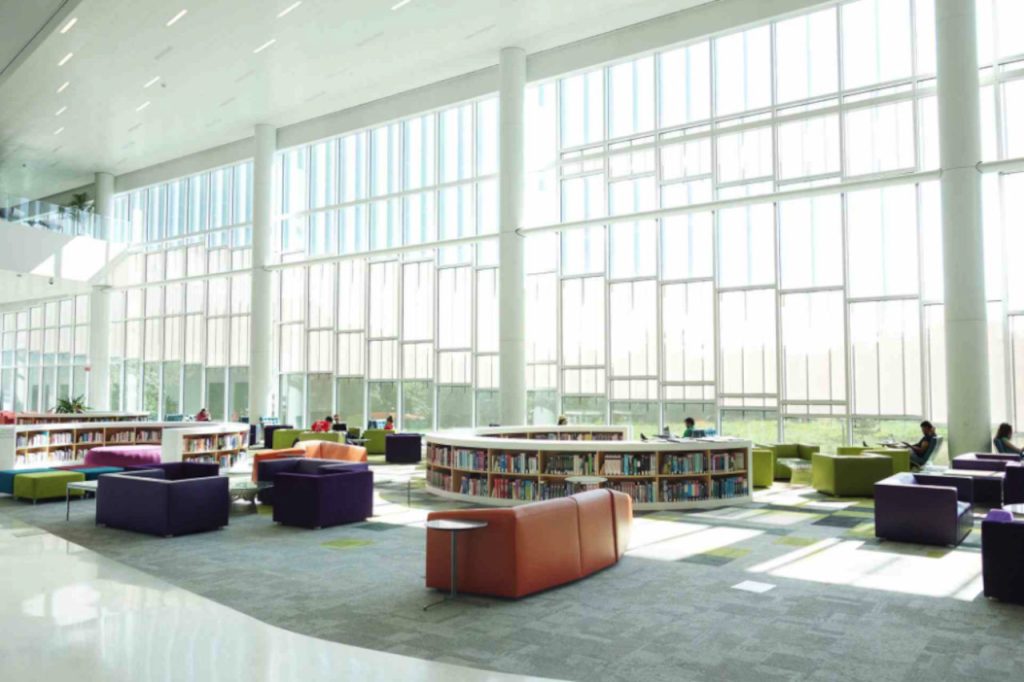 Large Open Sunlit University Library