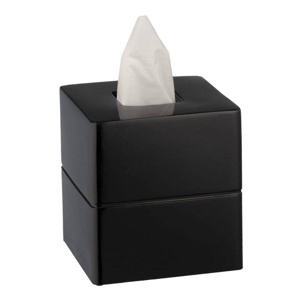 Malibu Boutique Tissue Box Cover Black