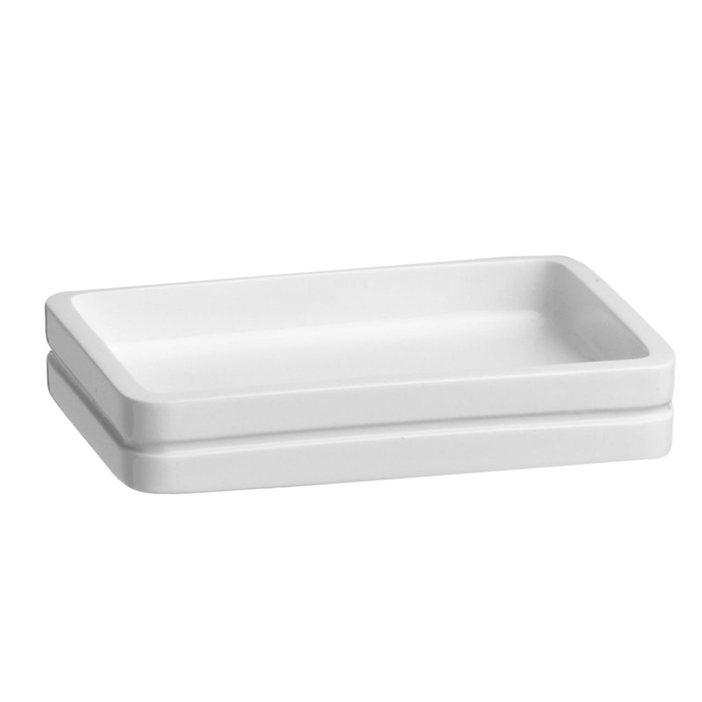 Malibu Rectangle Soap Dish White