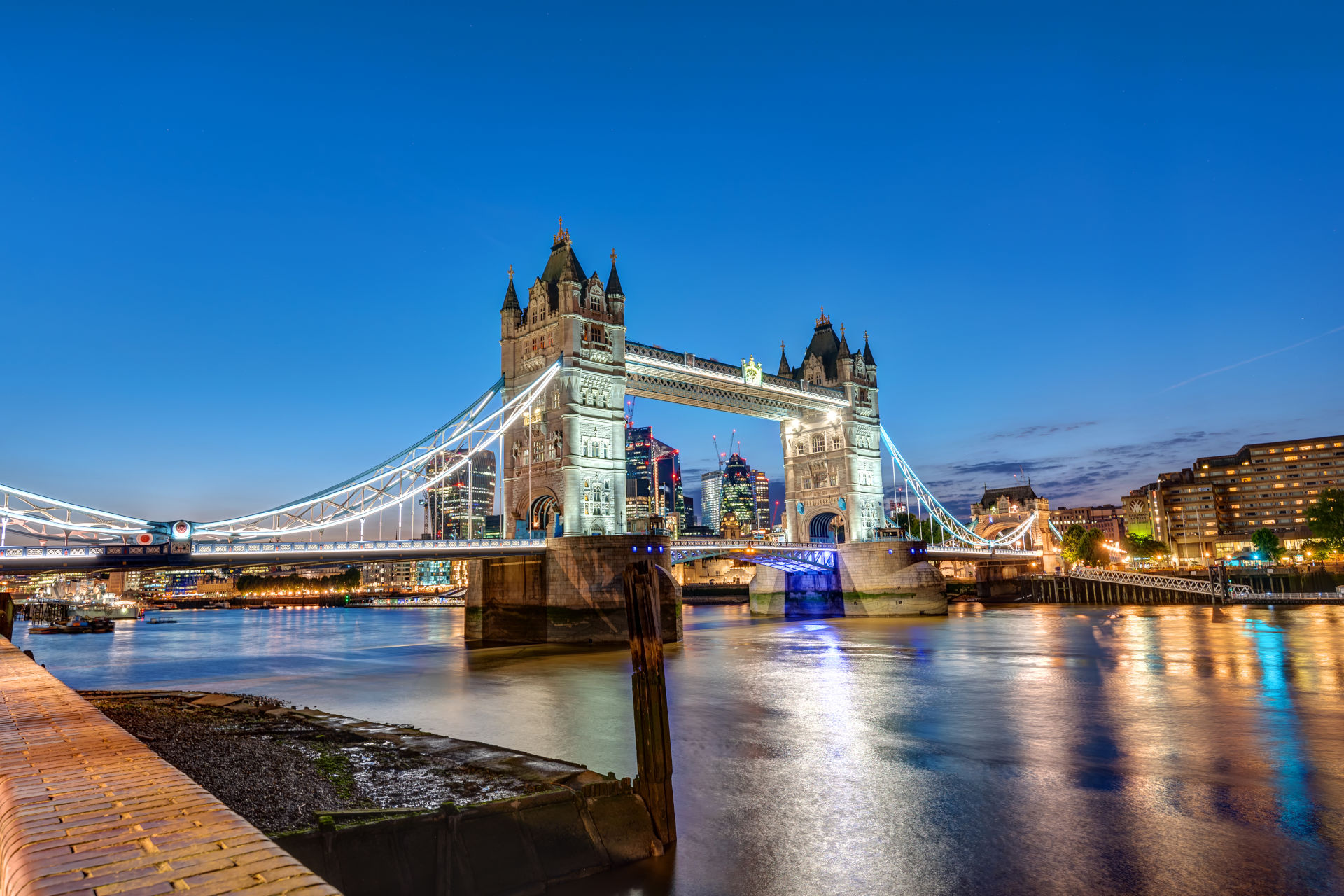 The Tower Bridge In London At Night