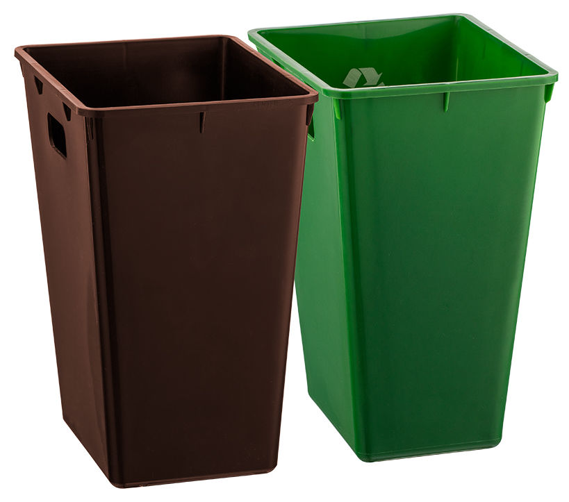 Wastebasket Liners Cordoba Recycle Liner W Lip Green Brown